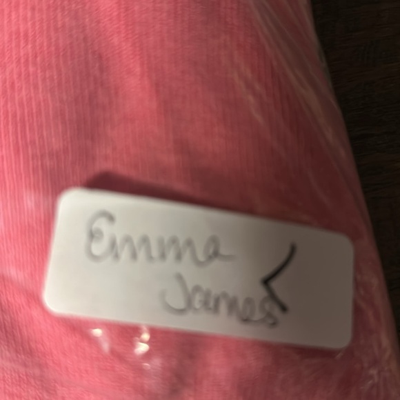 Y2k Vintage Emma James Pink-white cotton blend classic cardigan and tank set M - Picture 15 of 15